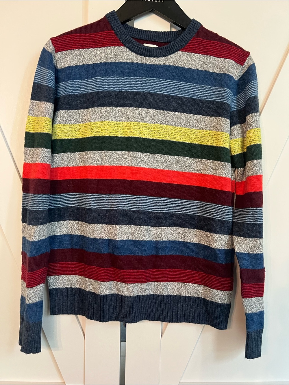 Boy's Multicolor Striped Crewneck Sweater - Bold Stripe Knit